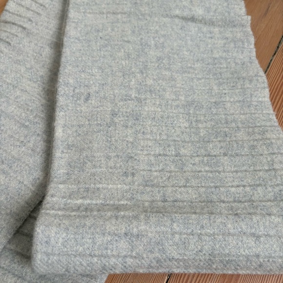 COS Wool Pleated Fringe Grey Scarf - Picture 2 of 9